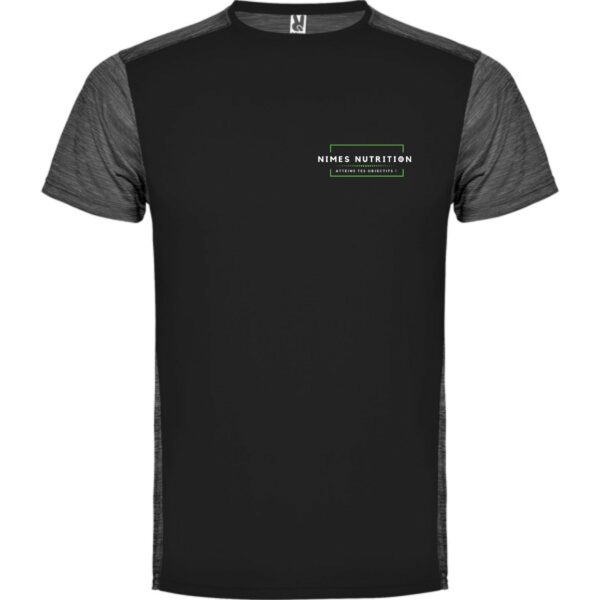 T-shirt Nîmes Nutrition Sport Gris et Noir